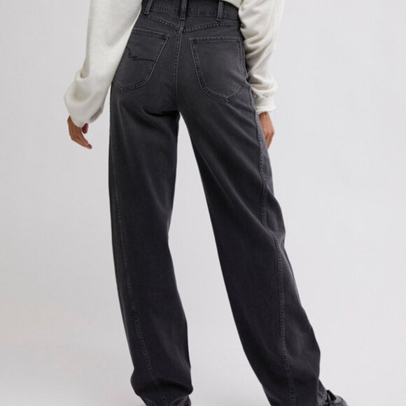 NEW Free People sz 26 Black Aster Straight Leg Jeans - Picture 2 of 9